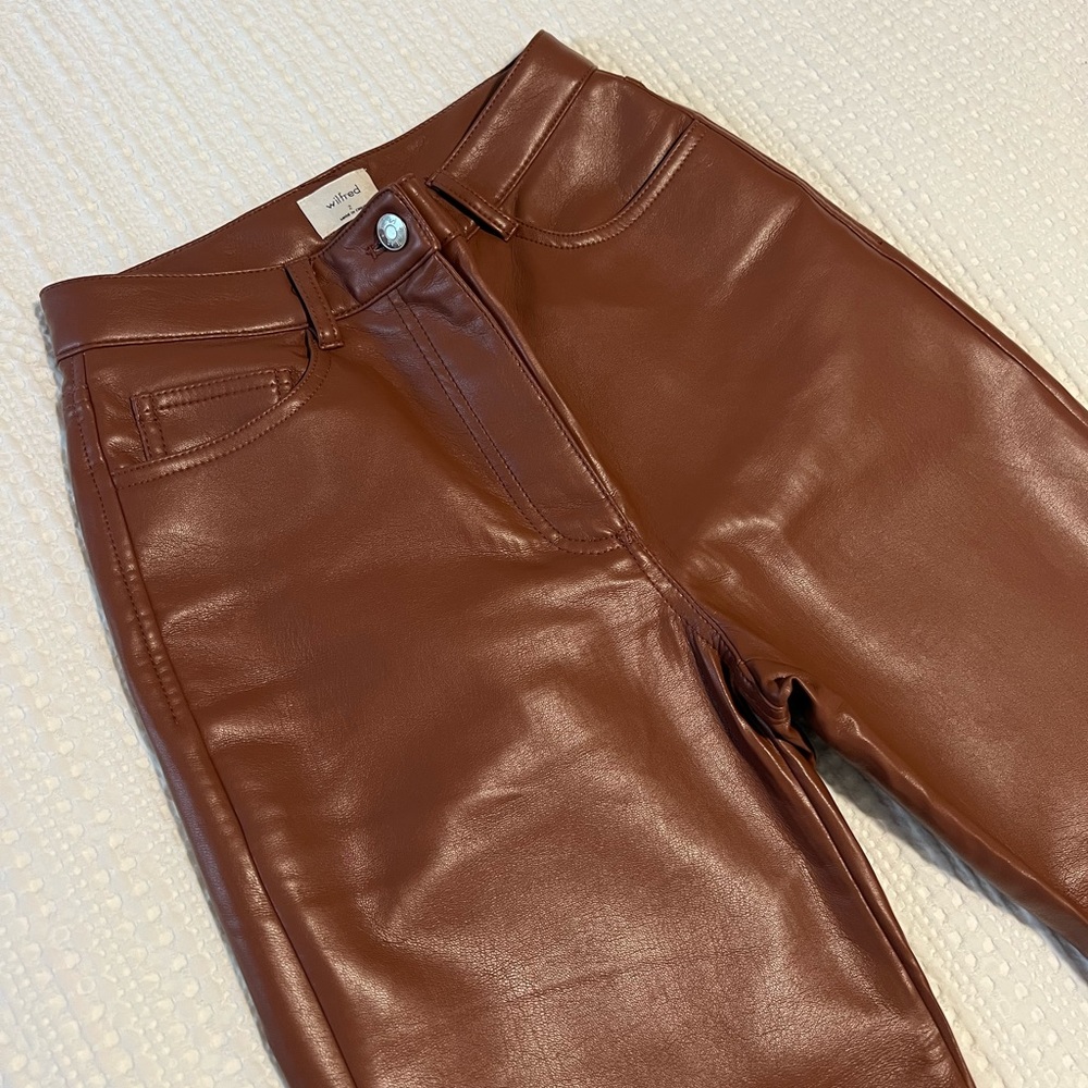 Women’s Aritzia Wilfred Melina Pant Size 2 in Patina Brown